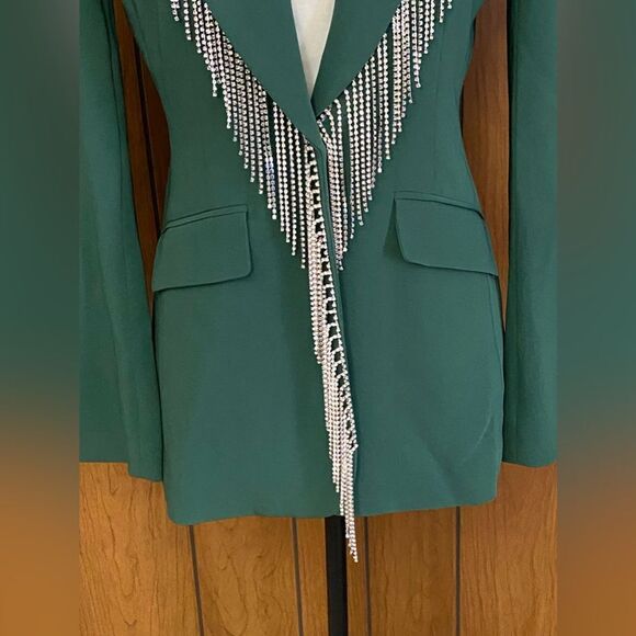CINQ À SEPT Cheyenne Fringe Embellished Blazer size 2 - Picture 6 of 12